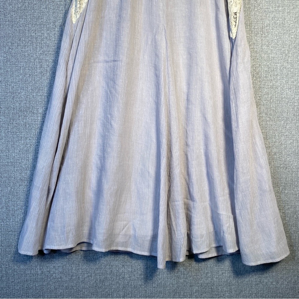 Altar’d State Large Women’s Light Blue Lace Trapeze Mini Dress Sleeveless - Picture 3 of 5
